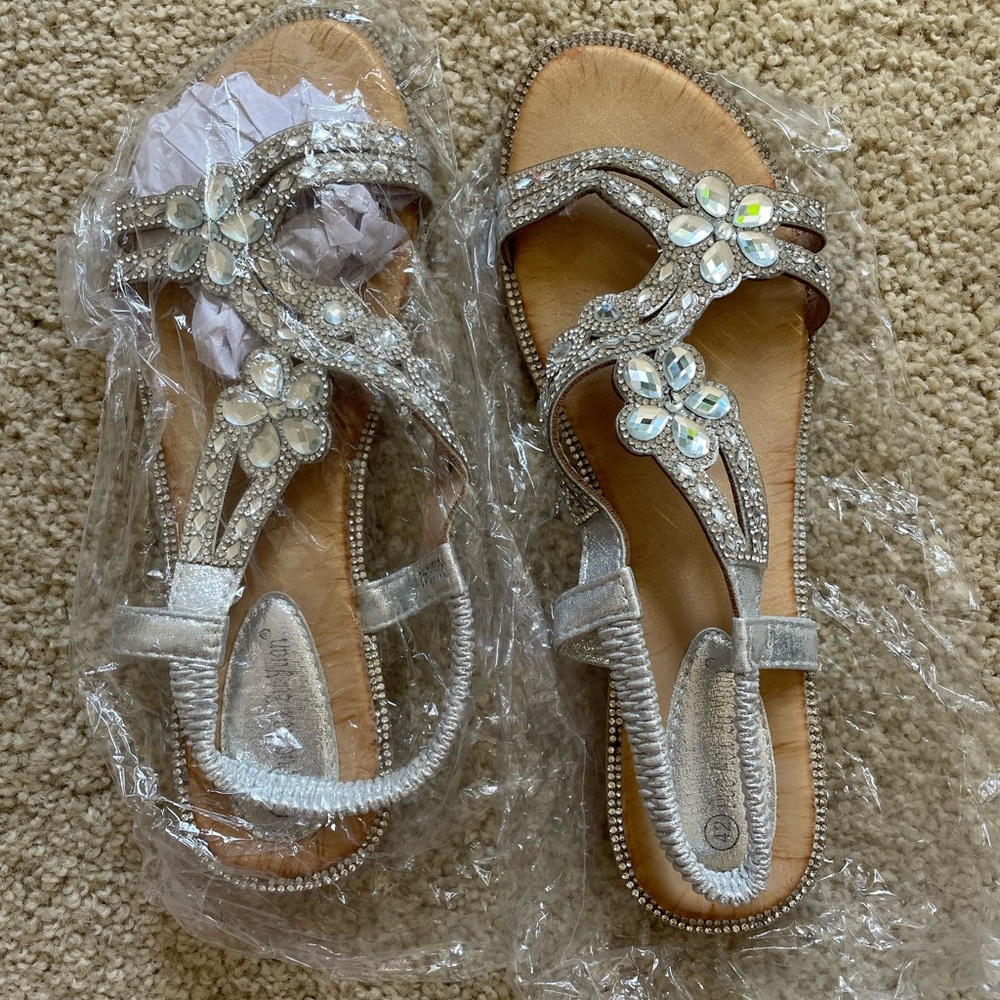 Rhinestone sandals size 42 (US 9)